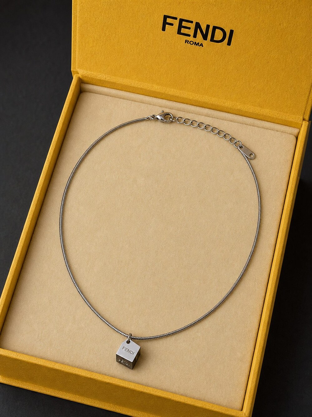 Fendi Modern Designer Necklace Style 4 | New with Box - Picture 6 of 9
